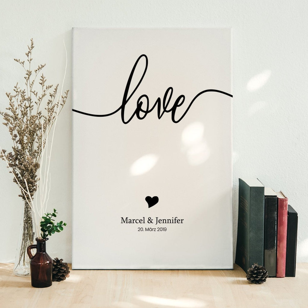 Leinwand Love Kalligraphie - Relationstore